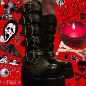 Vintage Hot Topic platform boots